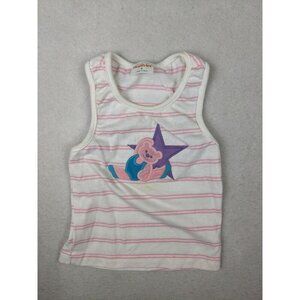 VINTAGE 90S GIRL'S BALLERINA BALLET GYMNAST TEDDY BEAR TANK TOP - SIZE 5